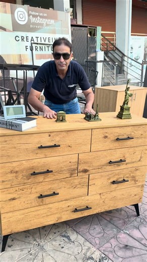 Wooden Textured Chest of Drawers | Modern Storage Furniture for Home #furnituredesign #homedecor