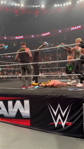Roman Reigns , CM Punk, Cody Rhodes, and Jey Uso pouring PRIME on Logan Paul after Raw went off the air | Wrestling Highlights