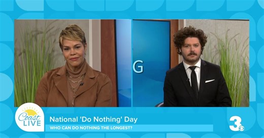 Morning talk show hosts attempt to "do nothing" for two minutes on Coast Live