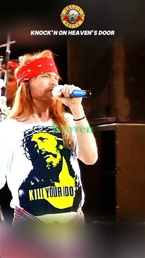 🔫 Guns N' Roses 🌹 - KNOCKIN' ON HEAVEN'S DOOR (Freddy mercury Tribute) #shorts #gunsnroses #slash