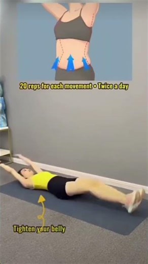 Lose Lower Belly Fat Fast 🔥 20 Reps x 2 Daily | Flat Tummy Workout #shorts