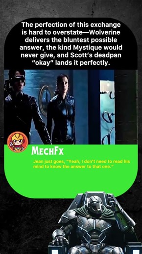 The perfection of this exchange is hard to overstate-Wolverine delivers the bluntest possible