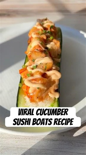 We Lost 85 LBS Eating These EASY #Cucumber #Sushi Boats 🥒🔥 #sushirecipes
