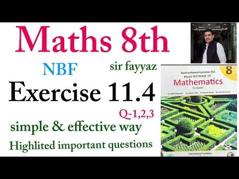 Maths class 8th | exercise 11.4 | ex 11.4 | Q-1,2,3 | NBF | unit 11 | Mensuration | grade 8