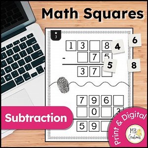 Multidigit Subtraction with Regrouping Math Tiles Critical Thinking Activities
