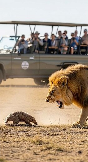 Pangolin vs Lion: The Most Unexpected Fight #wildlifereversal #viralvideo #animalshowdown