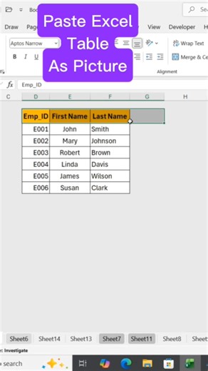 Excel table Image #excel #ai #exceltricks #education #shortvideo #ytshorts #excel365 #trending #xl