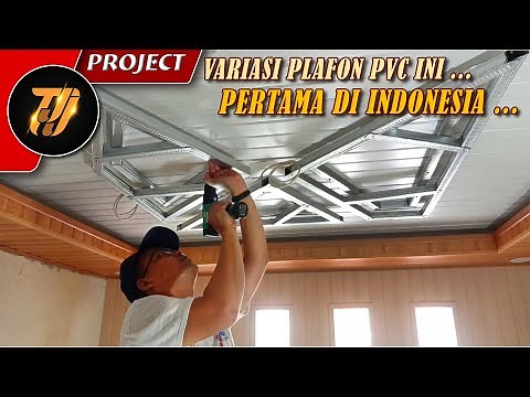 Cara bikin variasi Plafon PVC Abstrak minimalis // proses merakit rangka baja ringan
