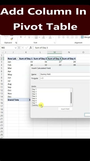 Add New Column in Excel Pivot Table Easily