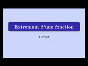 fonction extremum
