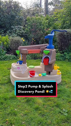 Splash into sensory playtime with the Step2 Pump & Splash Discovery Pond. 💦 ☀️ 😎 #smythstoys #fyp #outdoor #playtime #splash #pond #calmdown #brandtok