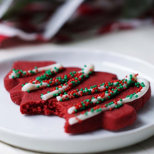 Red Velvet Shortbread Cookies Recipe by Tasty
