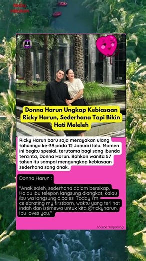 Donna Harun Ungkap Kebiasaan Ricky Harun,Sederhana Tapi Bikin Hati Meleleh #artist #selebriti #gosip