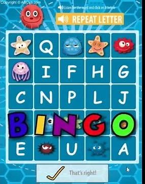Alphabet Bingo Game - ABC Game for Kids