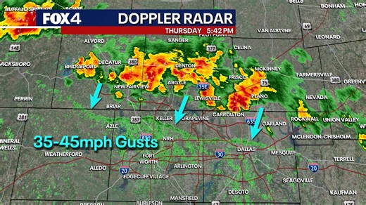 1.7M views · 2K reactions | 5:40pm: A strong gust front moving ahead of the storms may kick up 35-45mph gusts. Addison gusted to 33mph and the temp dropped 13 degrees in a matter of minutes when the gust front blew through. | FOX 4 Weather | Facebook