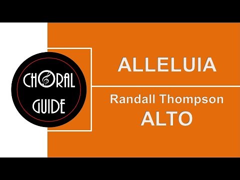 Alleluia - ALTO | Randall Thompson