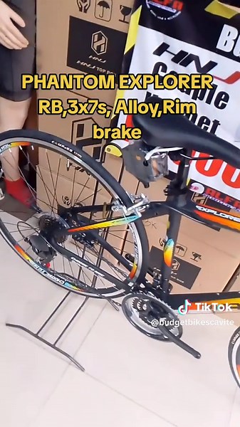 New Arrival ‼️ PHANTOM EXPLORER ROAD BIKE ₱6,500 with 5 Freebies SPECS: ✅Alloy frame ✅Alloy stem ✅Steel handle bar ✅ 3x7s SHIMANO shifter ✅Shimano Tourney TZ RD ✅Sunrun FD ✅700x23c compass tire ✅With side stand ✅Adjustable seatpost ✅ Quick release seat clamp ✅Soft saddle ✅ Rimbrake