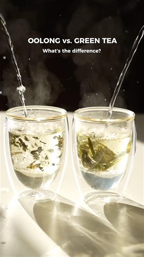 Oolong vs. Green tea! Explanation in description 👇 #greentea #oolong #tealover