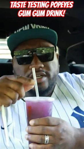 Taste Testing Popeyes Gum Gum Drink! #shorts