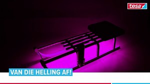 24K views · 75 reactions | Bereid je voor om te helling te veroveren, in tesa stijl! We hebben onze slee gepimpt met onze maskeringstape, onze Powerbond, onze dubbelzijdige tape en onze glow-in-the-dark tape met anti-slipeffect. | tesa | Facebook