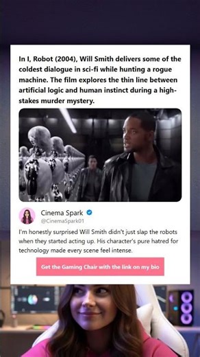 In I Robot 2004 Will Smith delivers some of the coldest dialogue in sci-fi while hunting a rogue mac