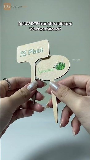 UV DTF transfer stickers & Wood - a great duo! 🤩 #branding