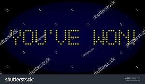 Youve Won Caption Led Style Round: vector de stock (libre de regalías) 1264323535 | Shutterstock
