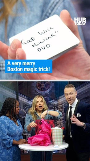 @realchristopherwayne shares a very merry Boston magic trick! 🪄🎁 You can see more at @bostontheaterofmagic at the @liberty_hotel! 📺 @thehubtoday | The Hub Today