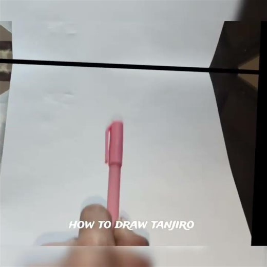 how to draw tanjiro demon form ( with pen)