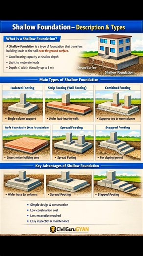 Shallow Foundation Explained | Types, Uses & Examples | Civil Engineering