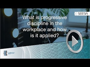 What is progressive discipline in the workplace and how is it applied?