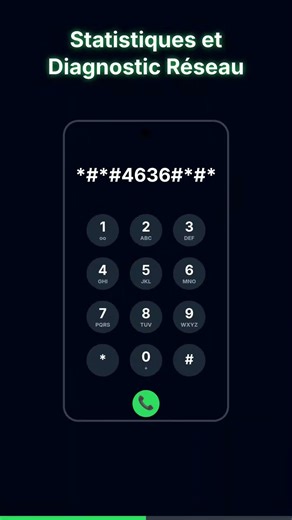 Menu caché Android 4636 : 5G, WiFi et informations système
