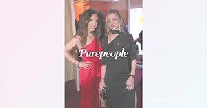 Diaporama : Fabienne Carat sublime dans une robe rouge asymétrique, soirée de gala avec sa soeur Carole