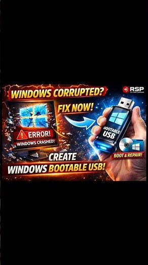 "Bootable Pendrive Easy!"#WindowsBootable #BootableUSB #Windows10 #Windows11 #Rufus #PendriveBoot