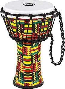 Meinl Percussion Junior Djembe Hand Drum Circle Instrument, Synthetic Shell and Head — NOT Made in China — Compact Size Rope Tuned, 2-Year Warranty (JRD-SI)
