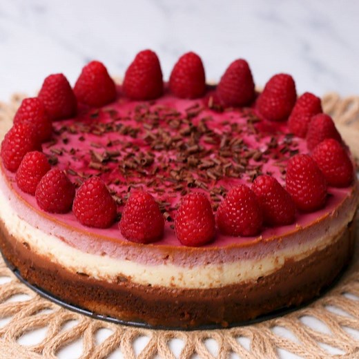 259K views · 1.3K reactions | Swap out the cream cheese for Greek yogurt in this chocolate raspberry cheesecake recipe! Recipe: https://tasty.co/recipe/raspberry-chocolate-greek-yogurt-cheesecake | Tasty | Facebook