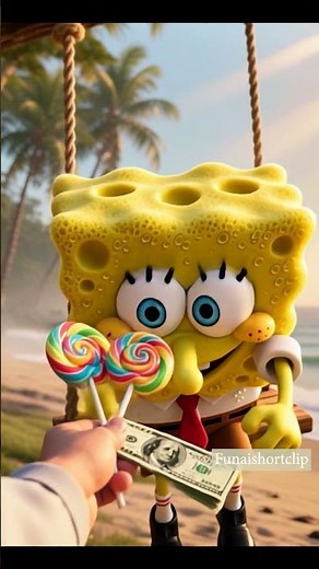 Cute Cute SpongeBob — Dollar or Candy? 🍭💵 #CuteCute #SpongeBob