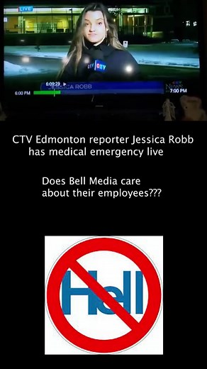 Scary incident as @CTV News Edmonton reporter Jessica Robb has medical emergency live Does Bell Media care about their employees??? #CTV #ctvnewstoronto #edmonton #news #TV #canada