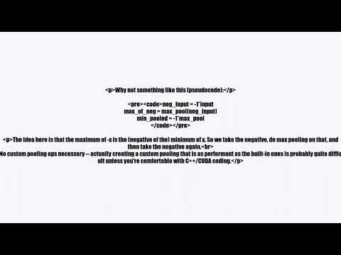 Building a minpool layer in tensorflow 1.15