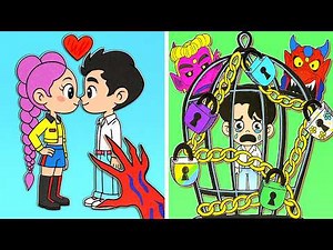 HUNTRIX 🎤 Rumi, Save Jinu! KPop Demon Hunters Paper Game Book