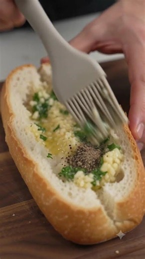 Hot Honey BBQ Chicken Garlic Bread Boat 🍗🧀🔥 | Cheesy Chicken Recipe #shorts #foodshorts #food