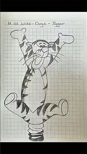 How to Draw Tigger 🐯 | Winnie the Pooh 🐻🍯 – Day 2
