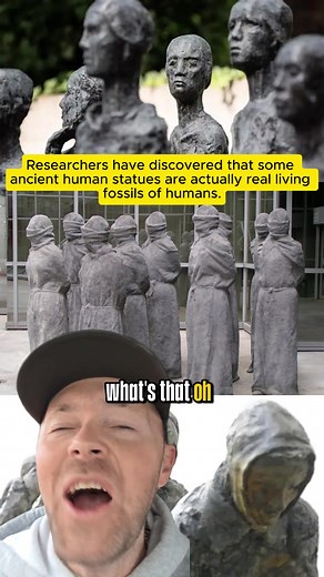 Researchers have discovered that some ancient human statues are actually real living fossils of humans.#fyp #science #superpower