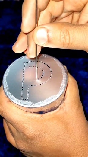 So Relaxing P Letter Drawing with Needle ASMR Sounds 💆‍♀️ #shortsviral #asmr #artsupplies #faint