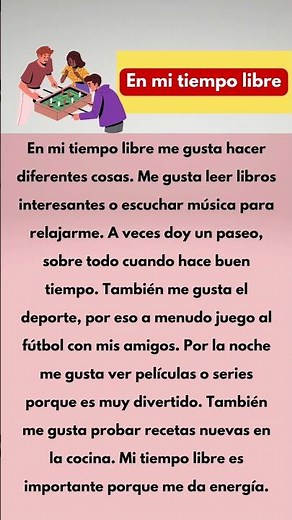 Learn Spanish Vocabulary | My Free Time