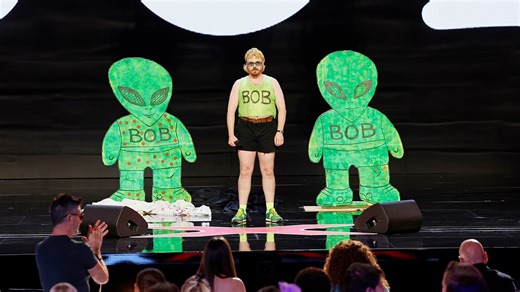 242K views · 2.1K reactions | Spaceman Bob is taking us to another dimension. America's Got Talent | NBC and Peacock | America's Got Talent | Facebook