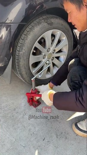 Easy Lug Nut Removal Trick Using a Small Car Jack | Smart Tire Change Hack