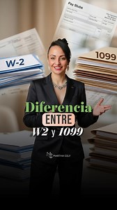 🧾✨ ¿Te pagan con W-2 o con 1099? En este video te explico las principales diferencias entre ambos formularios y por qué es importante entender cómo afectan tu declaración de impuestos 📊👀 Conocer esto te ayuda a evitar confusiones. 📞 ¿Tienes dudas? Llámame al 1 704 803 4977 #W2 #1099 #TaxesUSA #EducacionFinanciera #LatinosEnUSA #MarthaCely #ImpuestosUSA #USA2025 | Martha Cely - Taxes