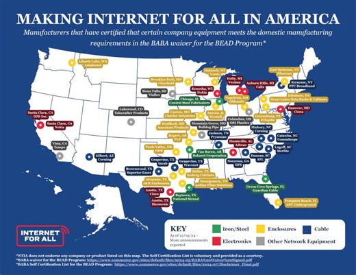 National Strand Strengthens Commitment to Buy America Initiatives with NTIA Map Inclusion