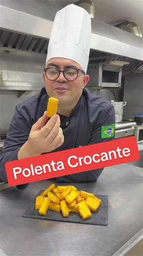 Polenta para fritar bem sequinha